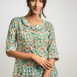 Sky Blue Flower Top